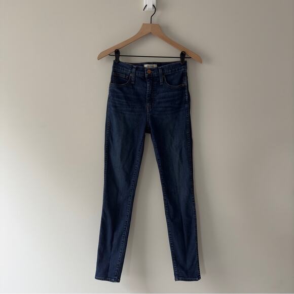 Madewell Curvy High-Rise Skinny Jeans Dark Blue Wash Denim Pockets stretch zip - Picture 11 of 11